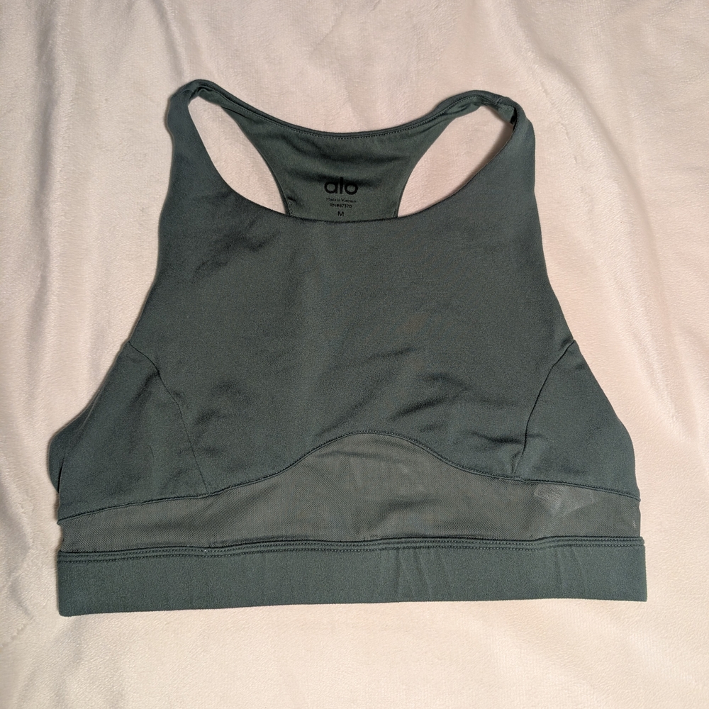 ALO Yoga Women's Olive Sports Bra